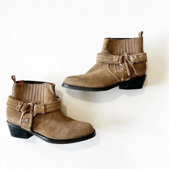 Diesel Harless Taupe Suede Western Ankle Boot Women’s Size 37 EU Coastal Cowgirl - Picture 14 of 14